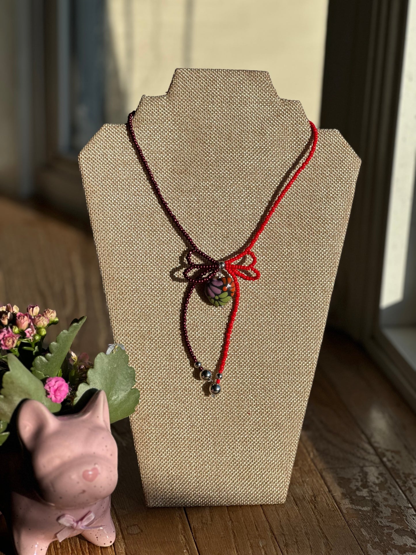 Multi Color Bow Talavera Necklace