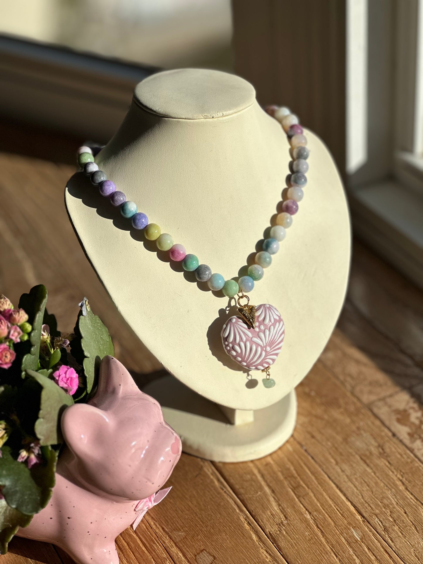 Pink Pastels Talavera Necklace
