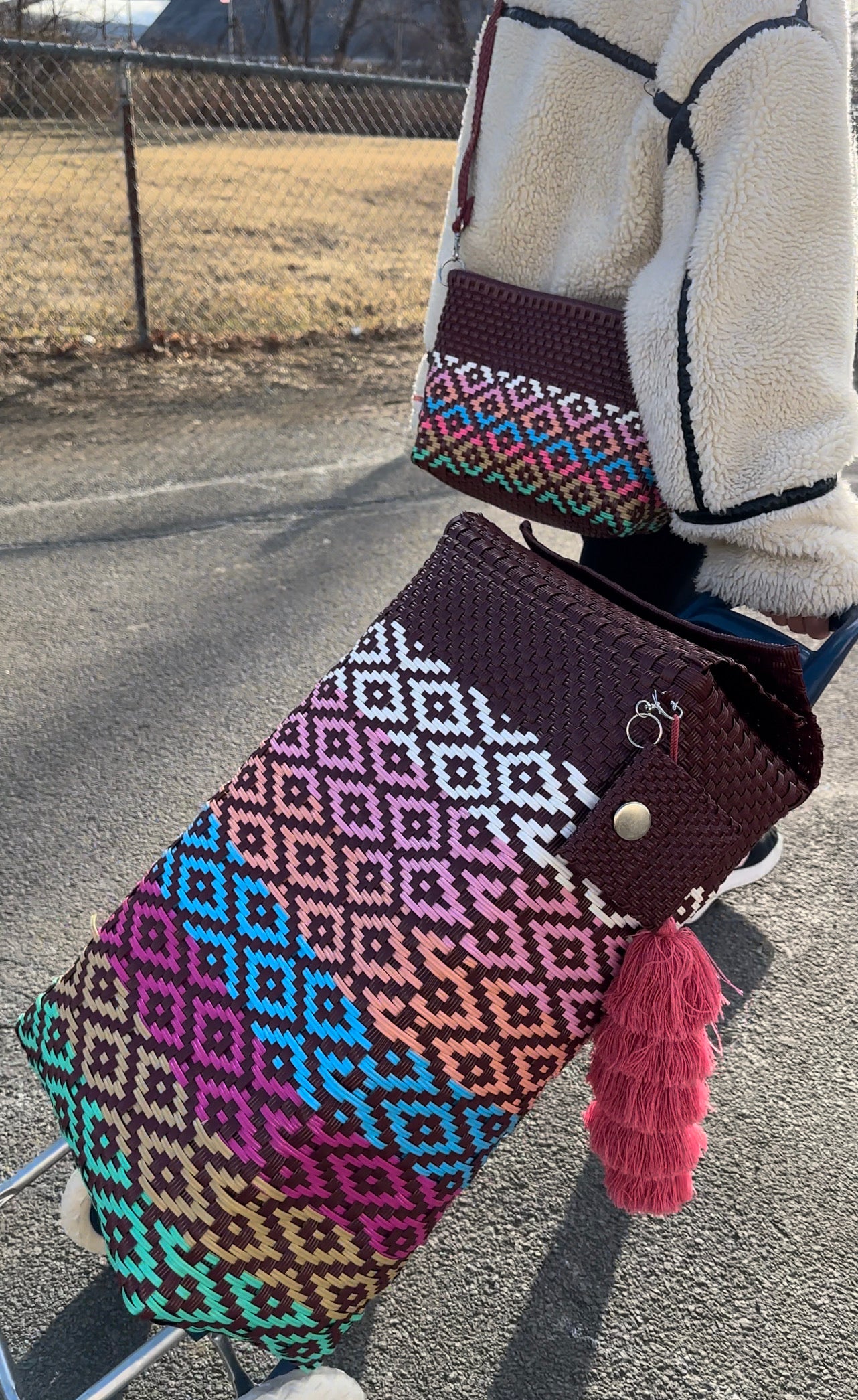 Carrito Artesanal Set- Vino MultiColor