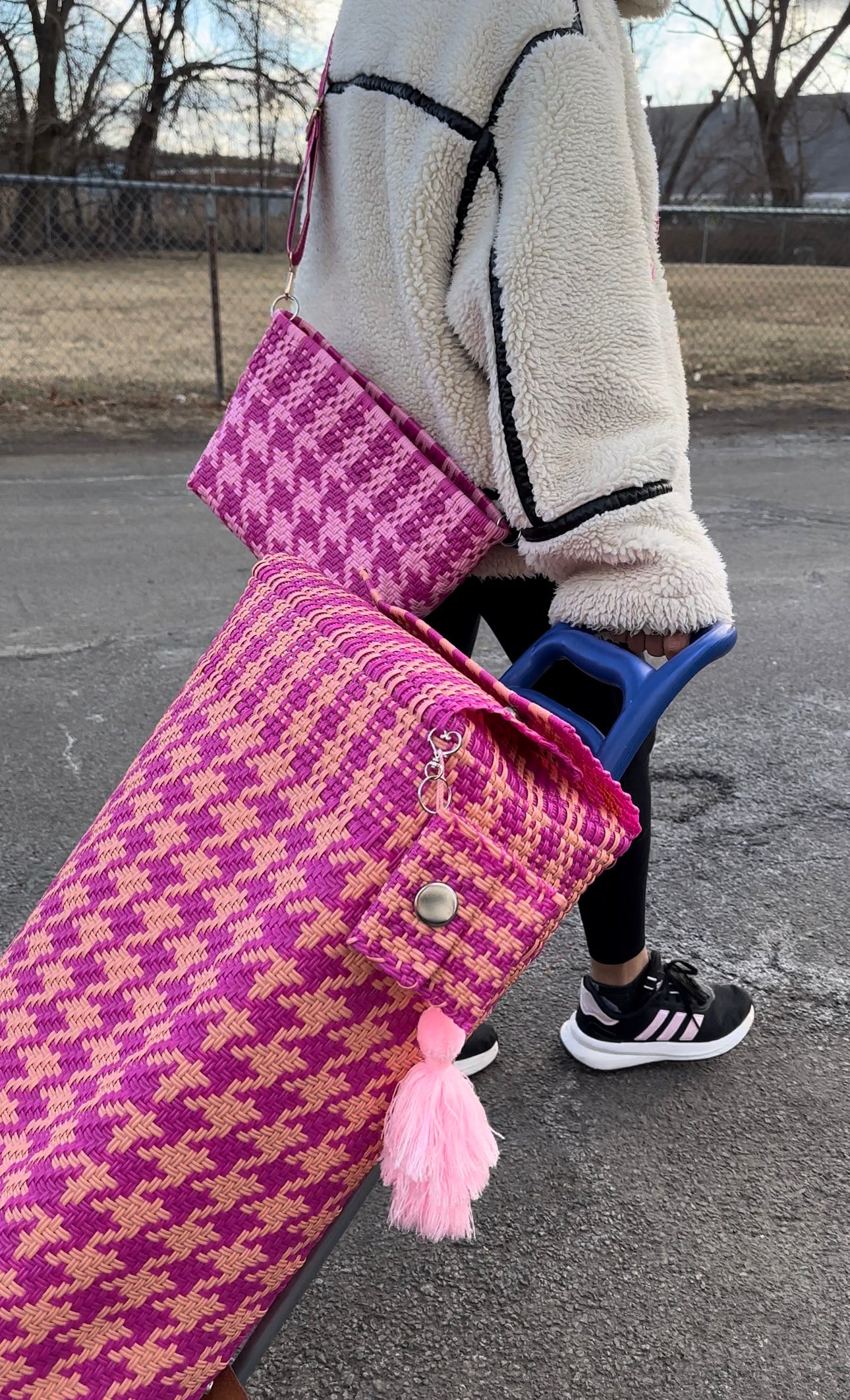 Carrito Artesanal Set- Pink Striped
