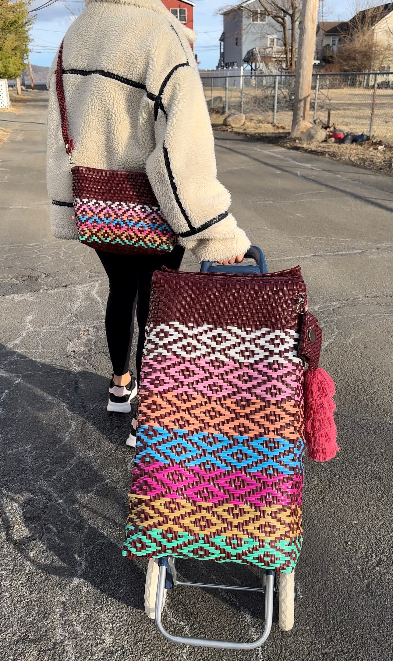 Carrito Artesanal Set- Vino MultiColor