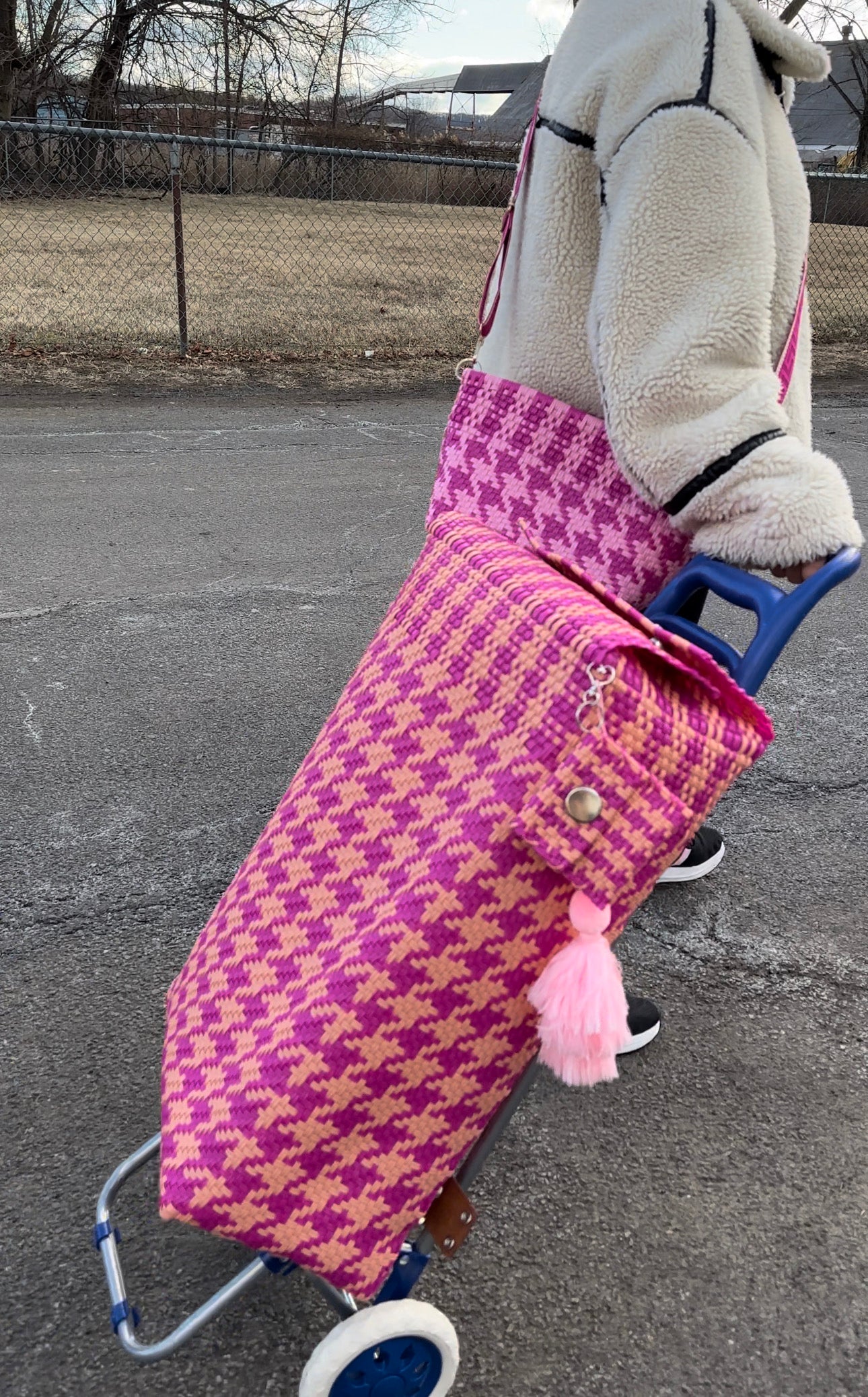 Carrito Artesanal Set- Pink Striped