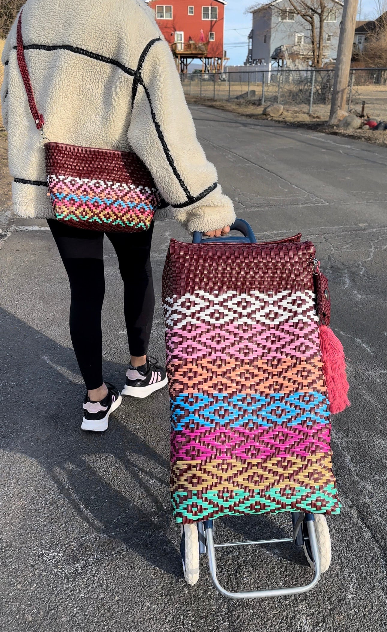 Carrito Artesanal Set- Vino MultiColor