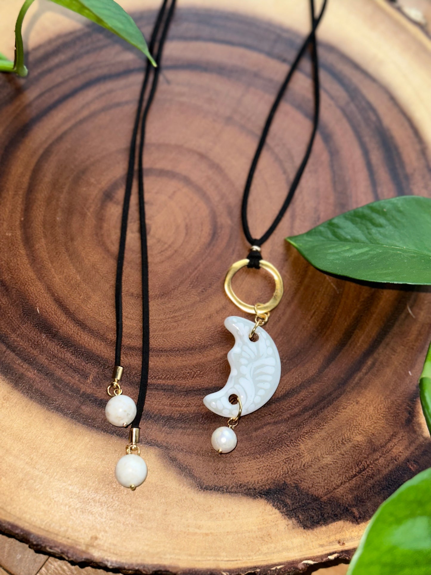 Luna Gamuza Talavera Necklace