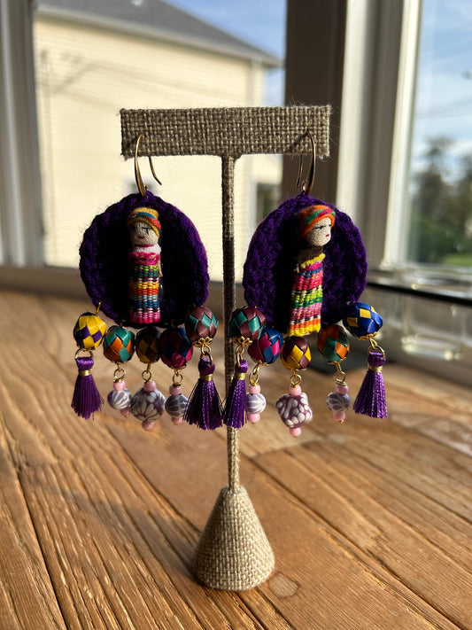 Purple Talavera QuitaPena Earrings