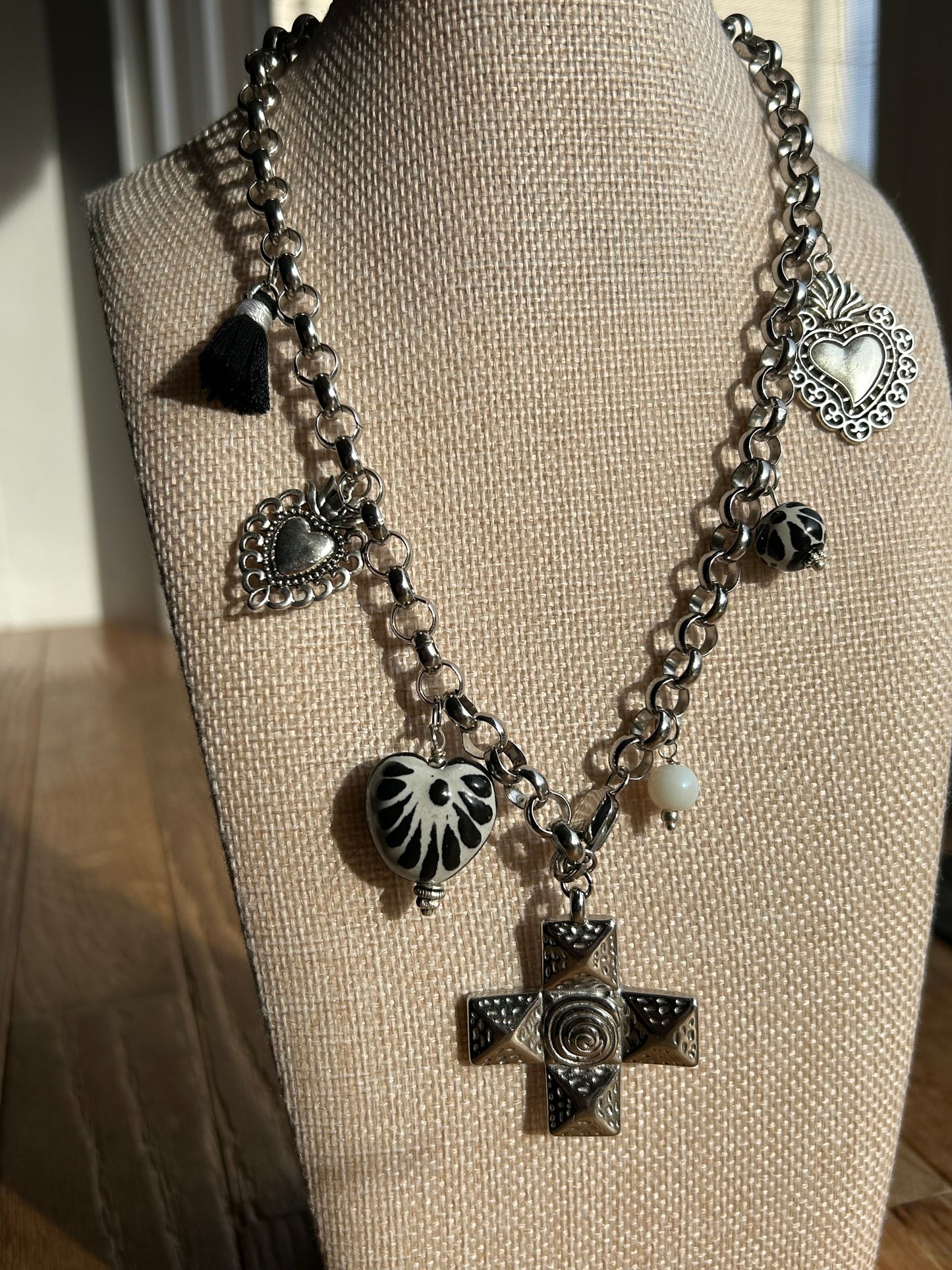 Black Tavalera Charm Necklace