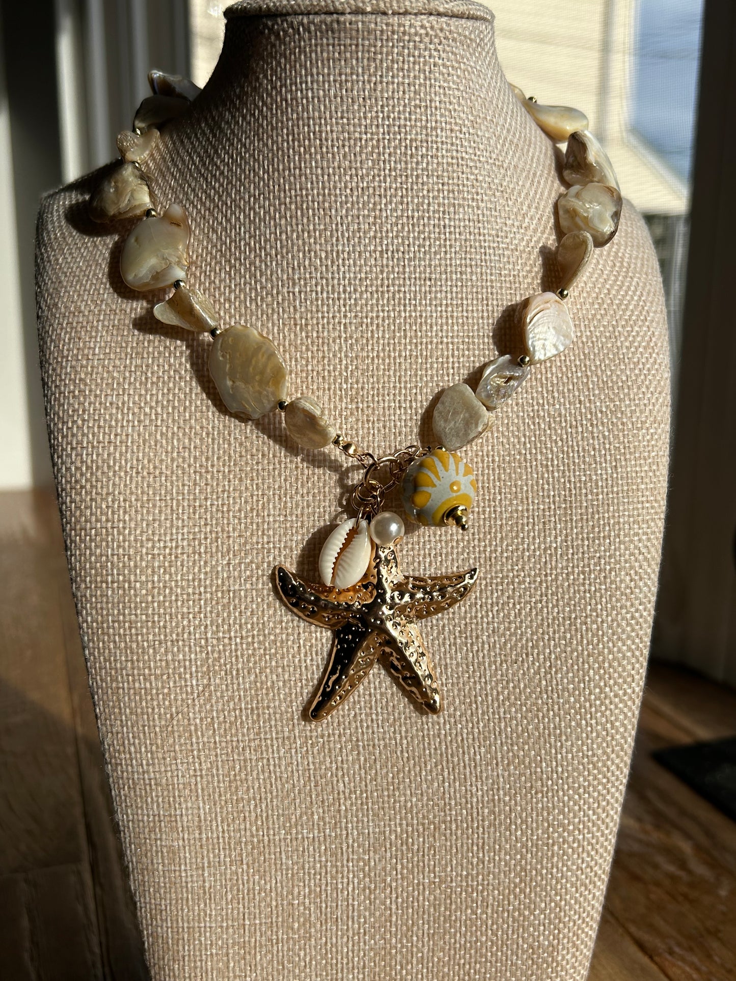 Yellow Talavera Playa Necklace