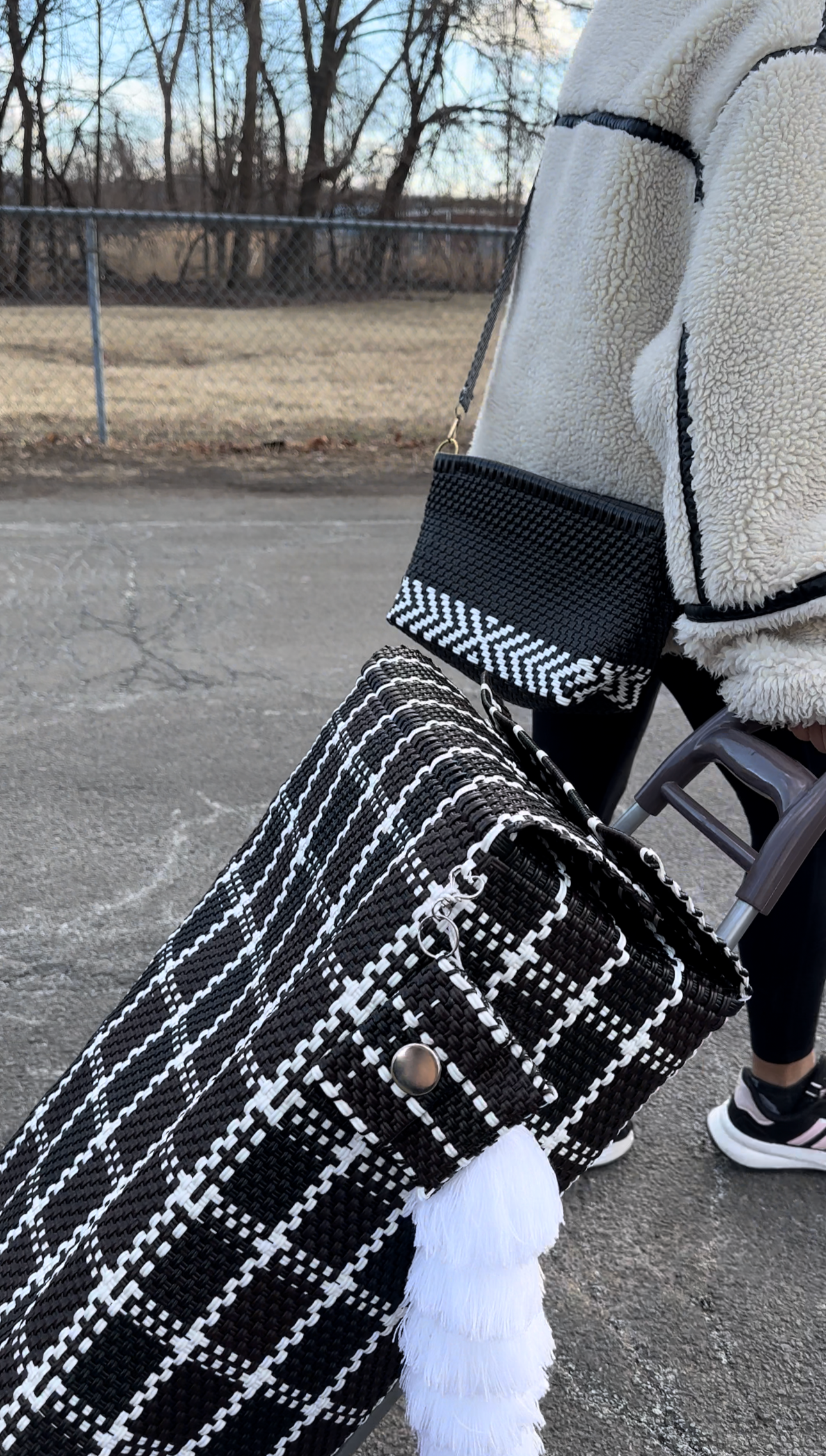 Carrito Artesanal Set- Chocolate & Black Stripped
