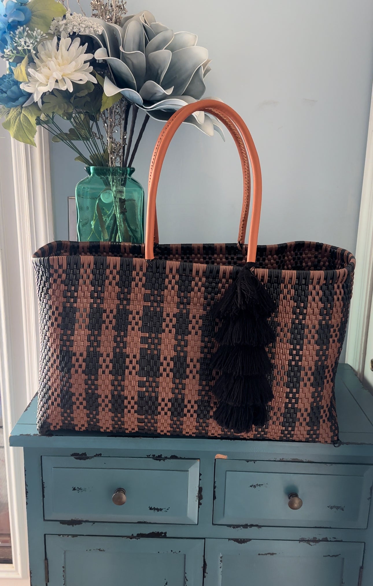 Cafecito Open Jumbo Tote Handwoven Bag