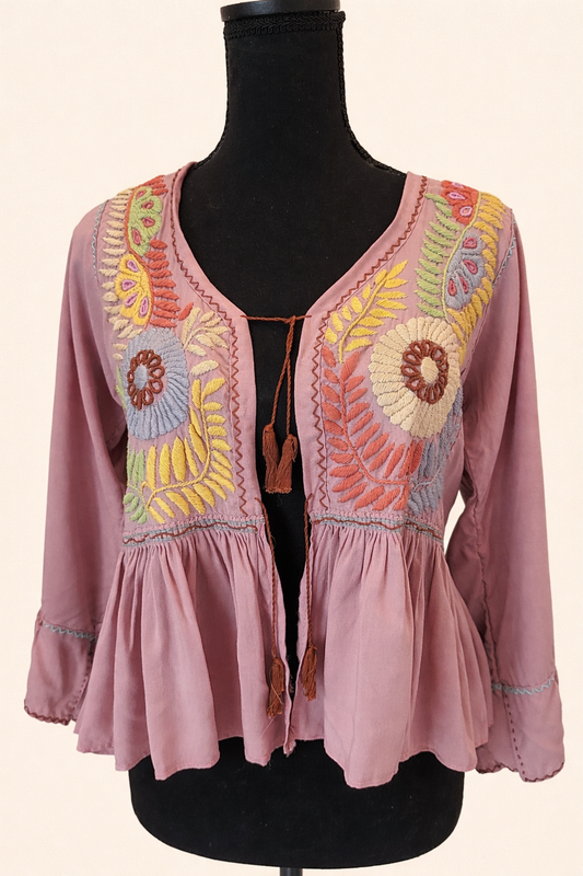 Flowly Long Sleeve Dusty Pink Blouse