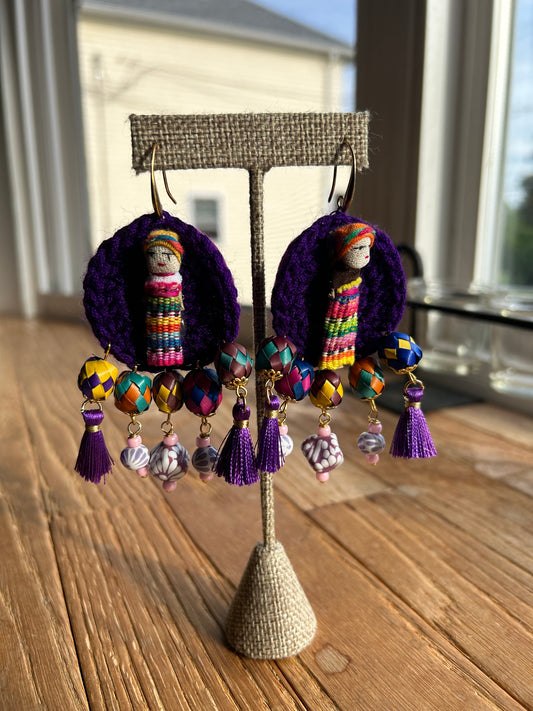 Purple Talavera QuitaPena Earrings