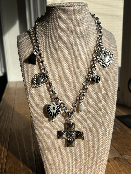 Black Tavalera Charm Necklace