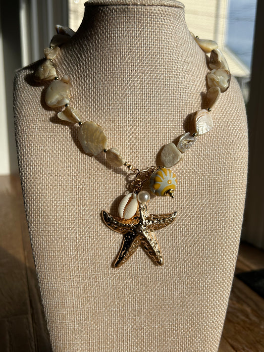 Yellow Talavera Playa Necklace