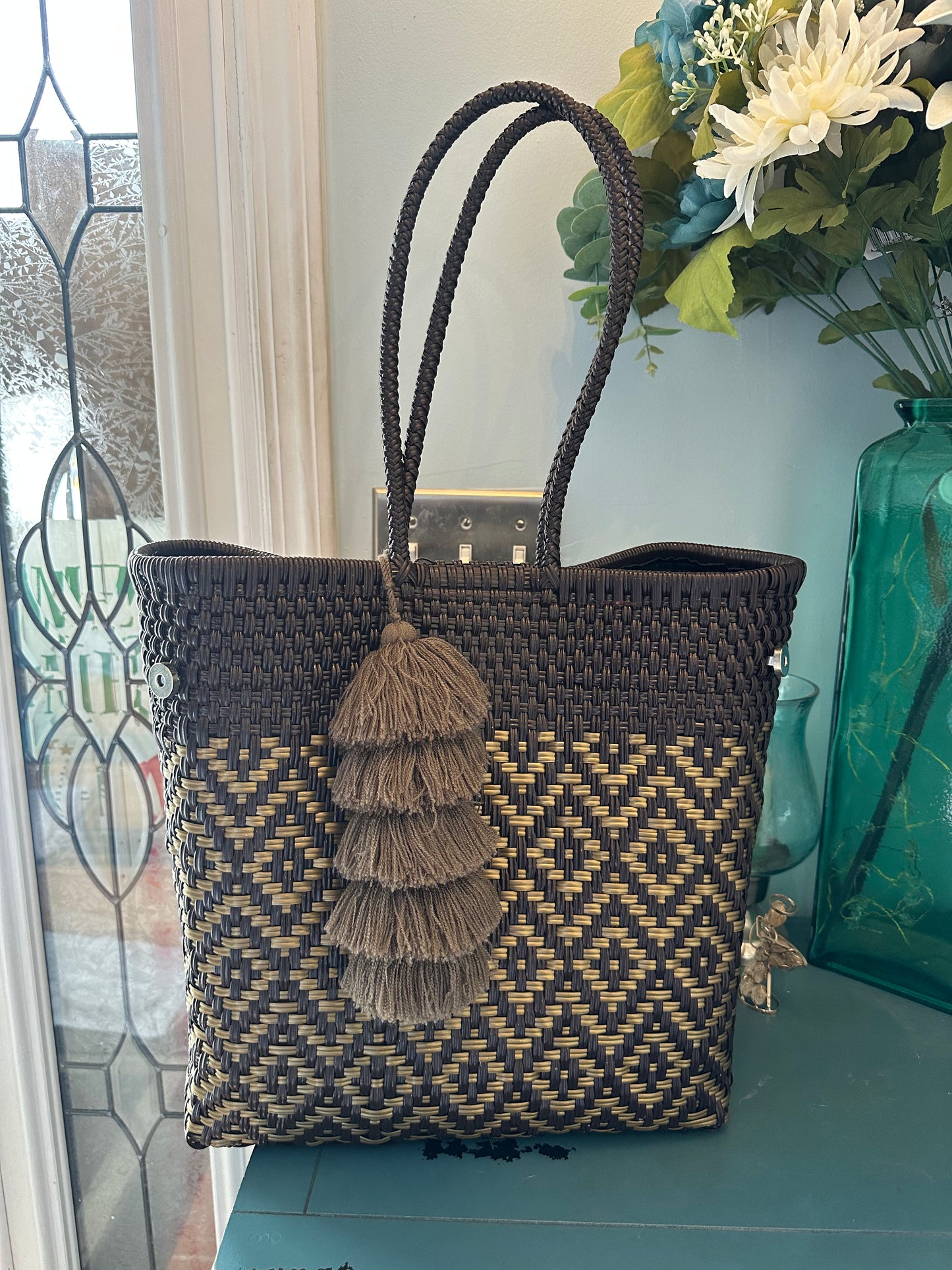 Ojo Tote Bag - Brown & Gold